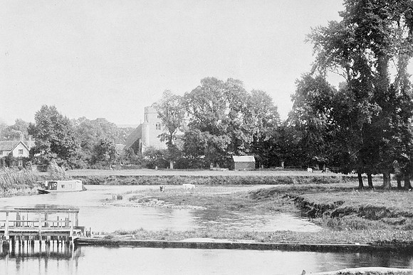Goring Church From Streatley Mill 1890s