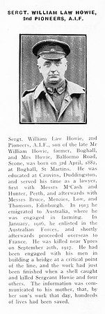 Howie W L Sergt 1722 2nd Australian Pioneers