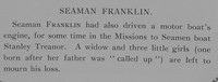 Franklin W T Seaman 4902B HMS Cressy Royal Naval Reserve Obit