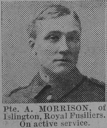 Morrison A Pte Royal Fusiliers The Vivid 27th Feb 1915