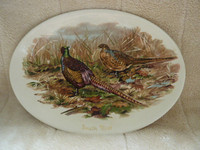 Large Oval Plate Clyde Ceramics Scotland Pheasants South Uist