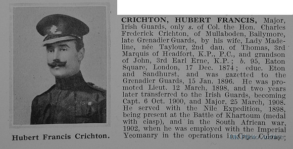 Crichton H F Major Irish Guards Obit Part 1