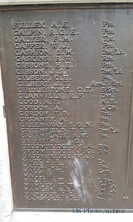 Sutton War Memorial Plaque 6