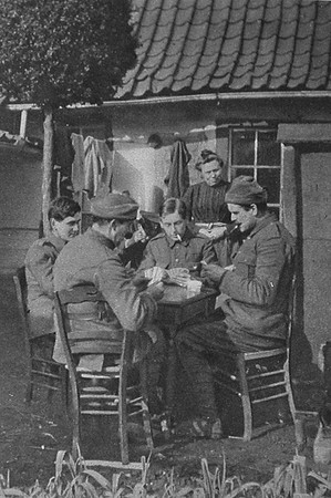 Men Of The HAC Playing Cards In Their Billets In France