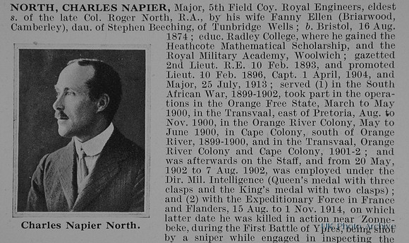 North C N Major Royal Engineers Obit Part 1