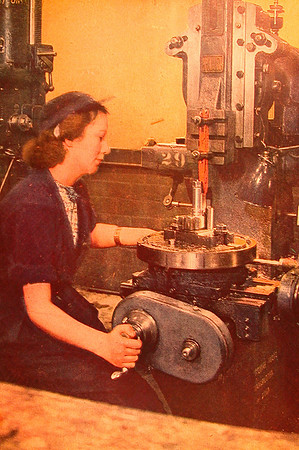 Miss Kathleen McCarthy Operates A Machine In One Of Britains Steelworks And Armament Factories 1942