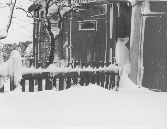 Snow In The Garden 91 Nab Wood Drive Shipley Yorkshire c.1960