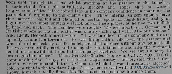 Anstey G A Captain 1st Devonshire Regiment Obit Part 2