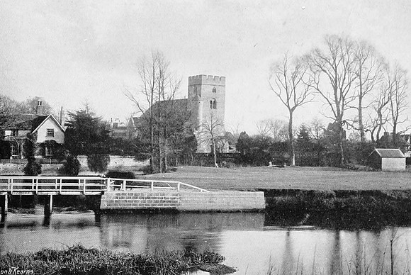 Goring Church From The Island 1890s