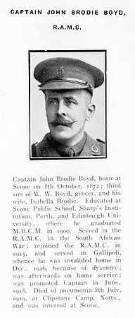 Boyd J B Captain Royal Army Medical Corps