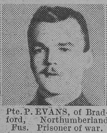 Evans P Pte Northumberland Fusiliers The Vivid 20th Feb 1915