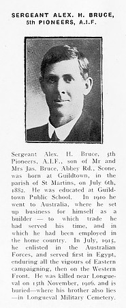 Bruce A H Sergt 3006 Australian Pioneers
