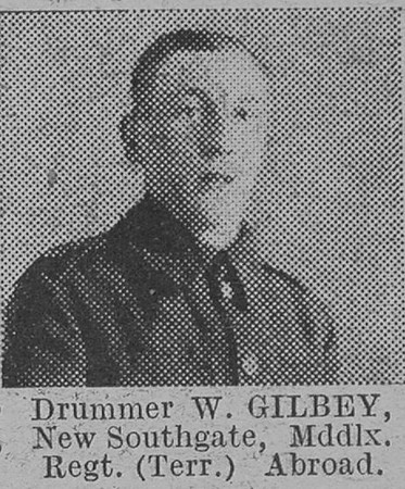Gilbey W Drummer Middlesex Regiment The Vivid 20th Feb 1915
