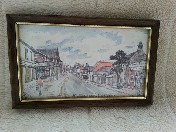 Small Framed Colour Drawing Billingshurst West Sussex 1987