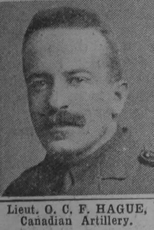 Hague O C F Lt Canadian Artillery The War Illustrated 29th May 1915