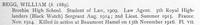 Begg W 2nd Lt 5th Black Watch Obit