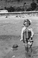 On The Beach With A Mickey Mouse Bucket 1930s