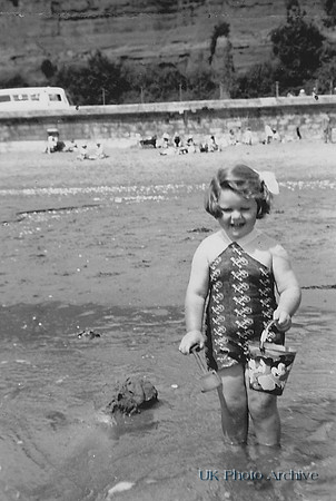 On The Beach With A Mickey Mouse Bucket 1930s