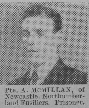 McMillan A Pte Northumberland Fusiliers The Vivid 20th Feb 1915