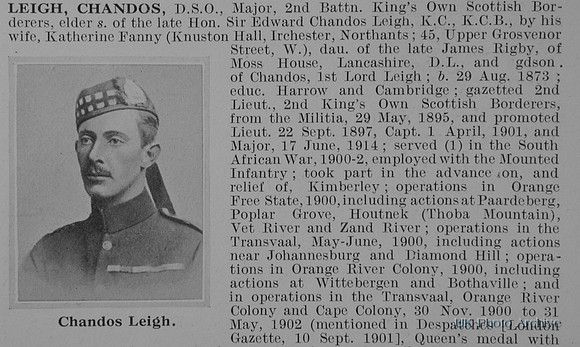 Leigh C Major DSO 2nd Kings Own Scottish Borderers Obit Part 1