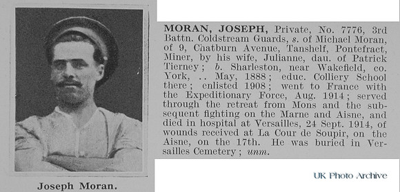 Moran J Pte 7776 3rd Coldstream Guards Obit