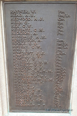 Sutton War Memorial Plaque 13