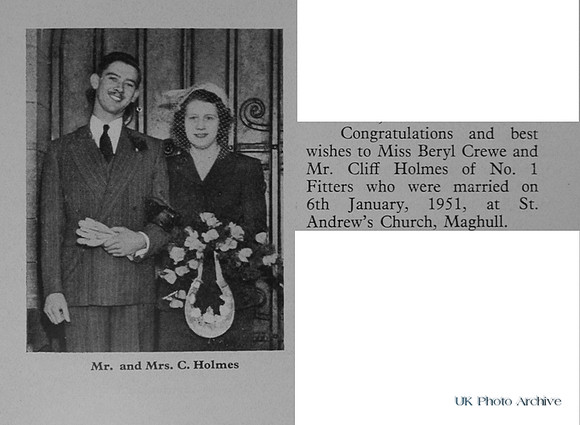 Holmes Cliff And Crewe Beryl Wedding