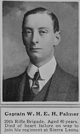 Palmer W H E H Captain 20th Rifle Brigade The Sphere 22nd Jan 1916