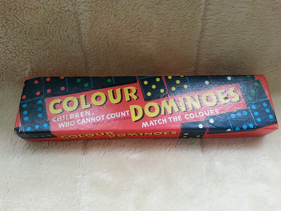 Vintage Spears Colour Dominoes Boxed Set Greyhound Marked