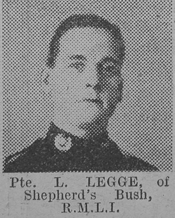 Legge L Pte Royal Marine Light Infantry The Vivid 27th Feb 1915