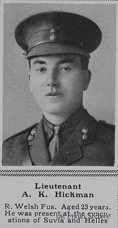 Hickman Arthur Kendrick Lt 8th Royal Welsh Fusiliers