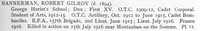 Bannerman R G Lt Royal Field Artillery Obit
