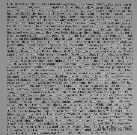 Collet C H Lt DSO Royal Marine Artillery Attd Royal Naval Air Service Obit Part 2