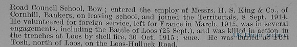 Sherring F W Rfn 3077 17th London Regiment Obit Part 2