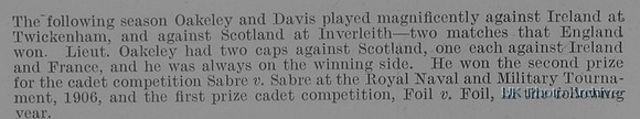 Oakeley F E Lt HM Sub D2 Royal Navy Obit Part 2 De Ruvignys Roll Of Honour Vol 1