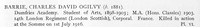 Barrie C D O Cpl 14th London Regiment Obit
