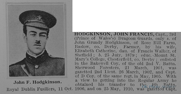 Hodgkinson J F Captain 3rd Dragoon Guards Obit Part 1