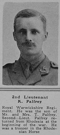 Palfrey R 2nd Lt R Warwicks Regt The Sphere 5th May 1917