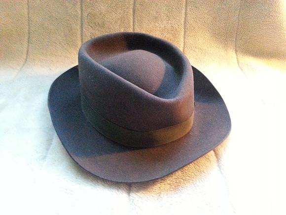 Genuine Vintage 1940s Mens Homburg Hat George Carter & Sons London Size 7