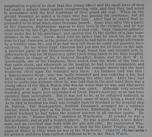 Boyd N J L 2nd Lt 1st Black Watch Obit Part 2