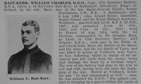 Rait-Kerr W C Captain DSO Royal Field Artillery Obit Part 1