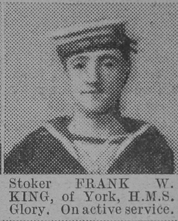 King F W Stoker HMS Glory Royal Navy The Vivid 27th Feb 1915