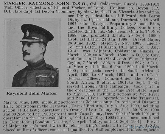 Marker R J Col DSO Coldstream Guards Obit Part 1