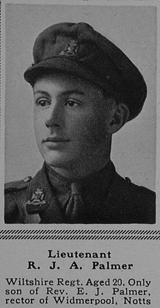 Palmer R J A Lt 1st Wiltshire Regiment The Sphere 16th Sep 1916