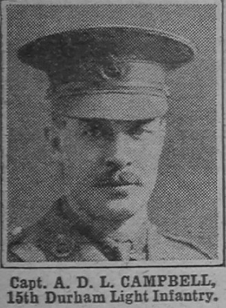 Campbell A D L Captain 15th Durham Light Infantry The War Illustrated 16th Jan 1916
