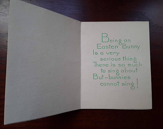Easter Card Inside