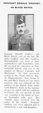 Godfrey D Sergt 3-3761 9th Black Watch