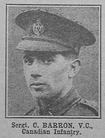 Barron C Sergt VC 3rd Canadian Infantry The War Illustrated 25th May 1918