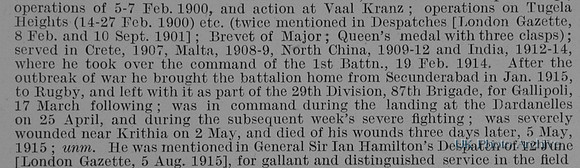 Jones F G Lt Col 1st Royal Inniskilling Fusiliers Obit Part 2