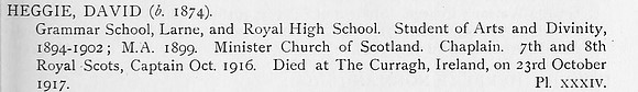 Heggie D Chaplain Army Chaplains Obit